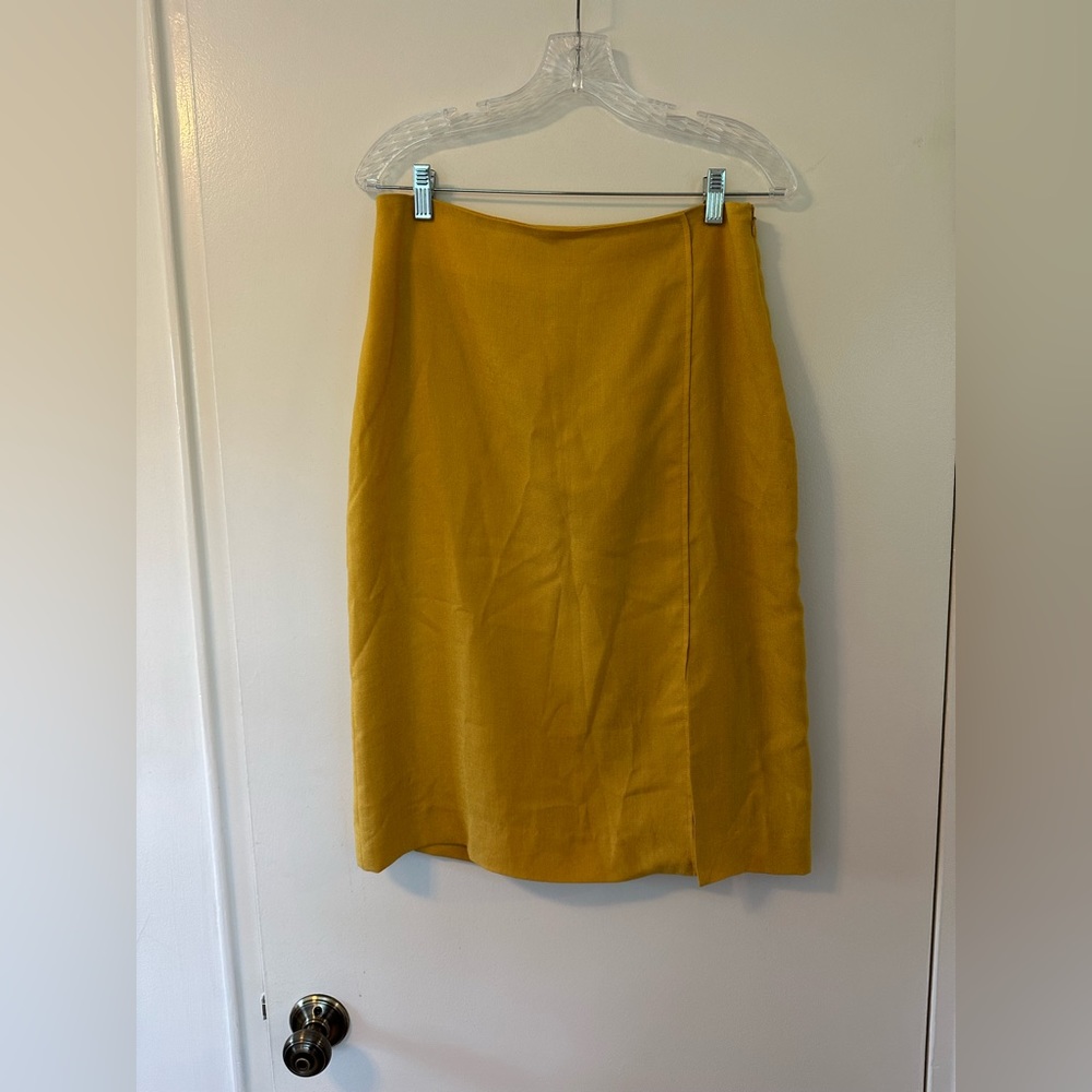 MM Lafleur Yellow Textured Skirt